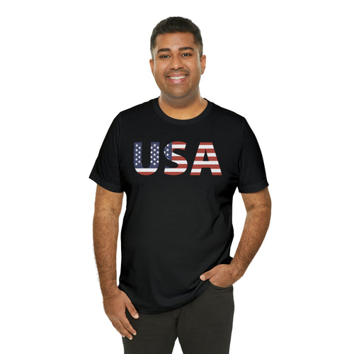 USA Eagle American Flag Short Sleeve Tee