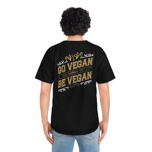 Go Vegan Be Vegan Men's Baseball Jersey - David's Brand