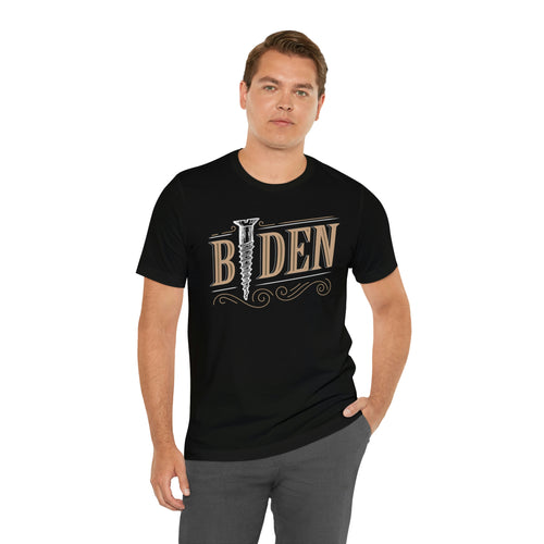 Screw Biden Vintage Typography Short Sleeve Tee - David's Brand