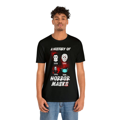 History of Horror Masks Short Sleeve Tee - David's Brand