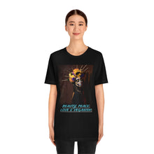 Load image into Gallery viewer, Beauty, Peace, Love &amp; Veganism! Short Sleeve Tee