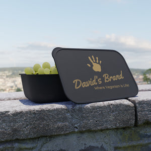 David's Brand Gold PLA Bento Box with Band and Utensils - David's Brand