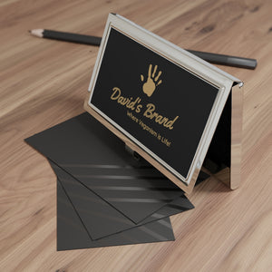 David's Brand Gold Business Card Holder - David's Brand