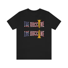 Load image into Gallery viewer, Screw the Vaccine American Flag Mirrored Short Sleeve Tee