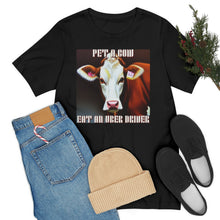Load image into Gallery viewer, Pet A Cow Eat An Uber Driver Short Sleeve Tee - David&#39;s Brand