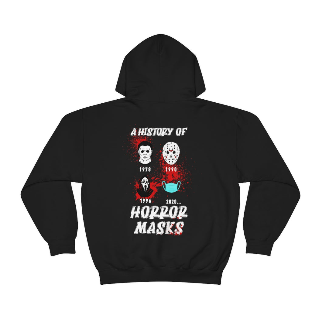 History of Horror Masks Hooded Sweatshirt