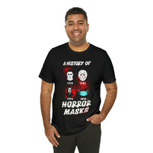 Load image into Gallery viewer, History of Horror Masks Short Sleeve Tee - David&#39;s Brand