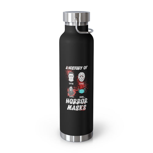 A History of Horror Masks 22oz Vacuum Insulated Bottle - David's Brand