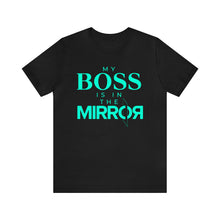 Load image into Gallery viewer, My Boss is in the Mirror Blue Short Sleeve Tee - David&#39;s Brand
