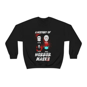 History of Horror Masks Crewneck Sweatshirt - David's Brand