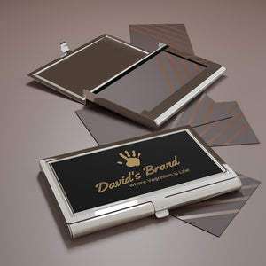 David's Brand Gold Business Card Holder - David's Brand
