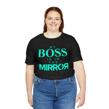 Load image into Gallery viewer, My Boss is in the Mirror Blue Short Sleeve Tee - David&#39;s Brand