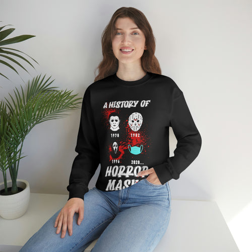 History of Horror Masks Crewneck Sweatshirt - David's Brand
